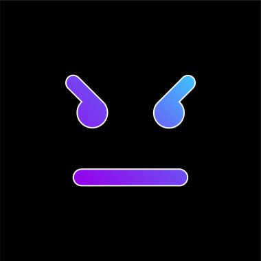 Öfkeli Duygu Meydanı Mavi Yüzlü vektör simgesi