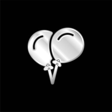 Balonlar gümüş kaplama metalik simge