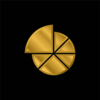 Analitik altın kaplama metalik simge veya logo vektörü