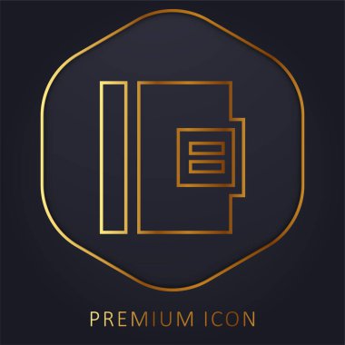 Gündem altın çizgisi prim logosu veya simgesi