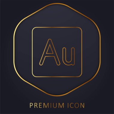 Seçmeler altın çizgi premium logosu veya simgesi