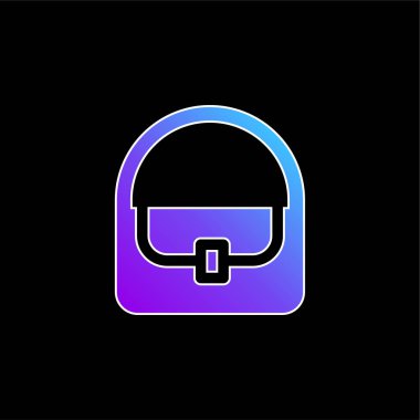 Kilit mavi eğimli vektör simgesine sahip çanta