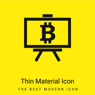 Bitcoin Sunum Sembolü Asgari parlak sarı malzeme simgesi