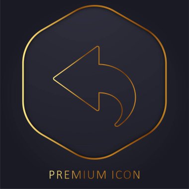 Altın satır premium logosu veya simgesi