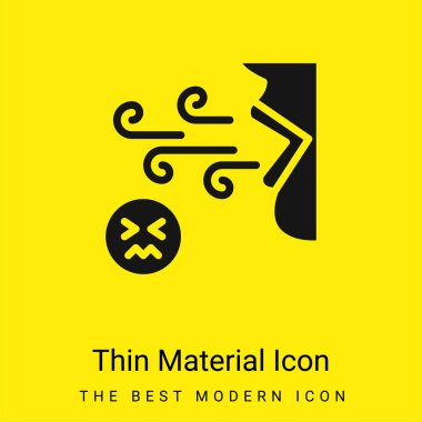 Bad Breath minimal bright yellow material icon clipart