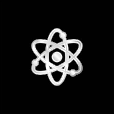 Atom gümüş kaplama metalik simge