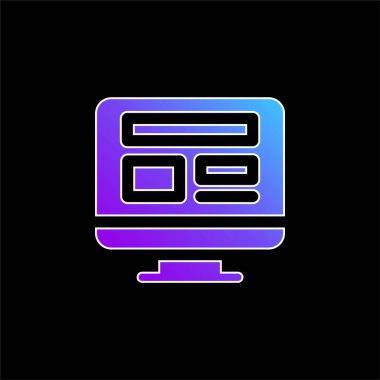 Mavi gradyan vektör simgesi bloglanıyor