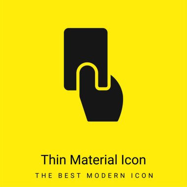 Amonestation minimal bright yellow material icon clipart