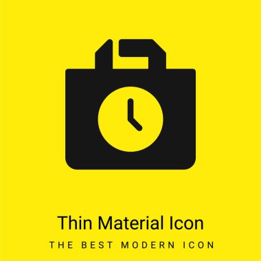 Bag minimal bright yellow material icon clipart