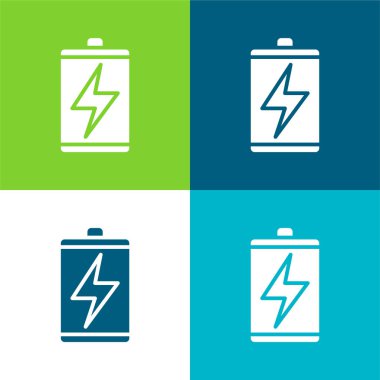 Batarya Şarjı Düz Renk en az simge seti