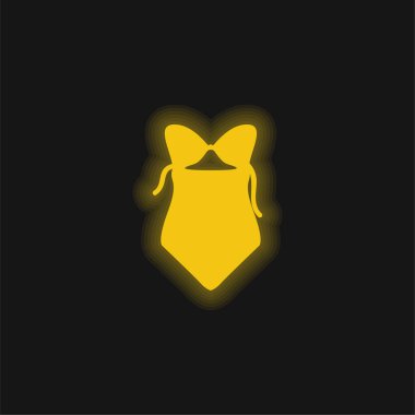 Bikini Bir Parça Yüzme Sarı Parlak Neon ikon