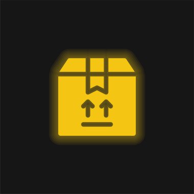 Kutu sarısı parlak neon simgesi