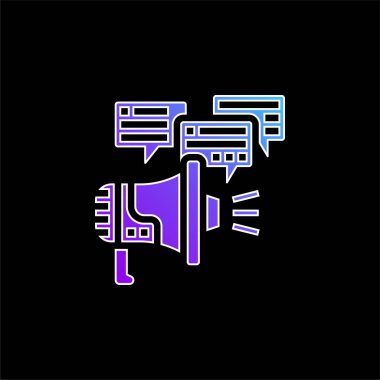 Reklam mavi gradyan vektör simgesi