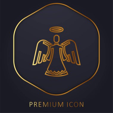 Melek altın çizgisi logosu veya simgesi