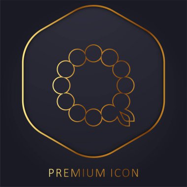 Bracelet golden line premium logo or icon clipart