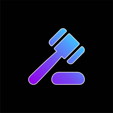 Açık arttırma mavi eğimli vektör simgesi