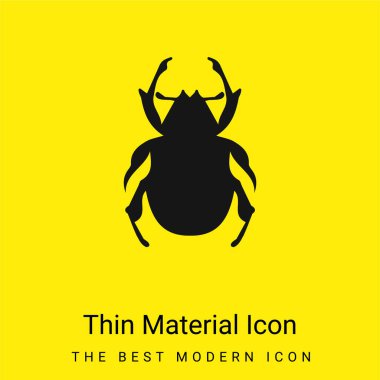 Beetle Shape minimal bright yellow material icon clipart