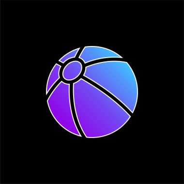 Plaj Topu mavi eğimli vektör simgesi