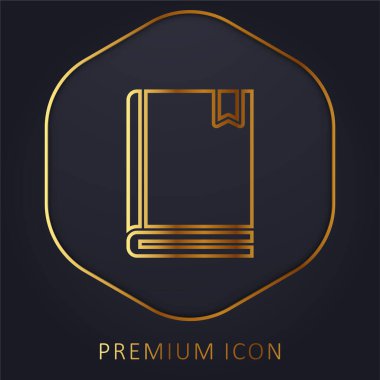 Altın satır premium logosu ya da simgesi