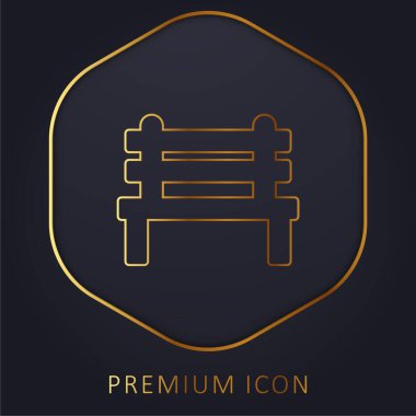 Altın çizgi prim logosu veya simgesi