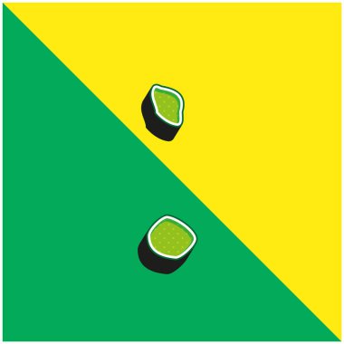 Antigua ve Barbuda Green ve sarı 3D vektör simgesi logosu