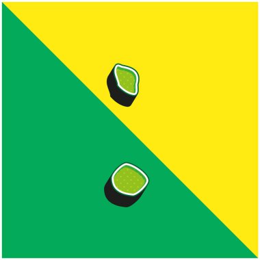 Antigua And Barbuda Green and yellow modern 3d vector icon logo clipart