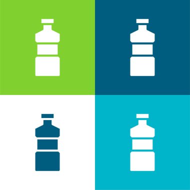 Şişe Düz 4 renk en küçük simge kümesi
