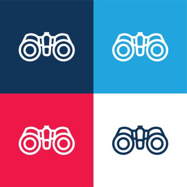 Büyük Dürbünler mavi ve kırmızı En küçük simge kümesi