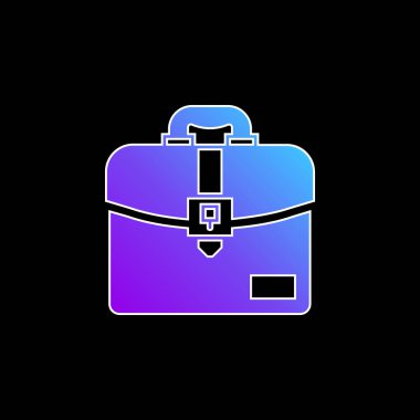 Evrak çantası mavi gradyan vektör simgesi