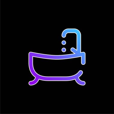 Banyo mavi eğimli vektör simgesi