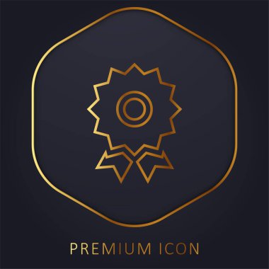 Altın çizgi prim logosu veya simgesi