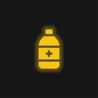 Alkol sarısı parlak neon simgesi