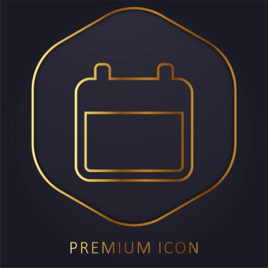 Gündem altın çizgisi prim logosu veya simgesi