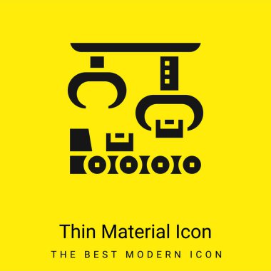 Assembly minimal bright yellow material icon clipart