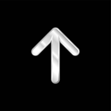 Gümüş kaplama oklar metalik simge