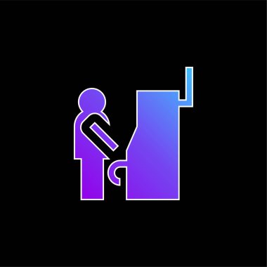 ATM mavi gradyan vektör simgesi