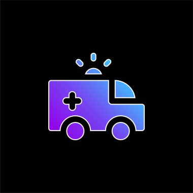 Ambulans mavi gradyan vektör simgesi