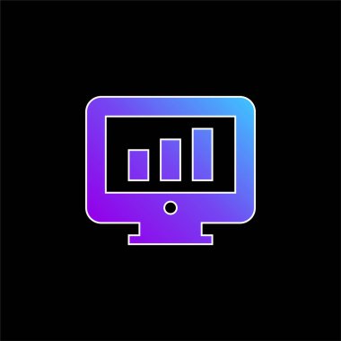 Çubuk Mavi Gradyan vektör simgesi