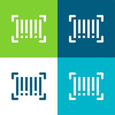 Barkod Düz 4 renk en küçük simge kümesi