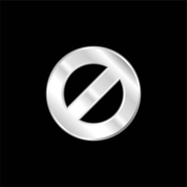 Gümüş kaplama metalik simgeyi engelle