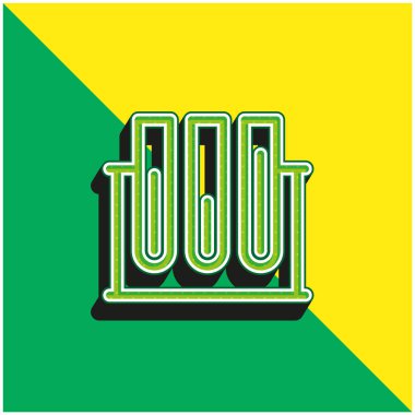 Kan Testi Yeşil ve Sarı Modern 3D vektör simgesi logosu