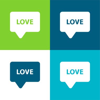 Balon Düz 4 renk en küçük simge kümesi