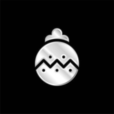Bauble gümüş kaplama metalik simge