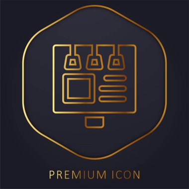 Billboard altın çizgisi prim logosu veya simgesi