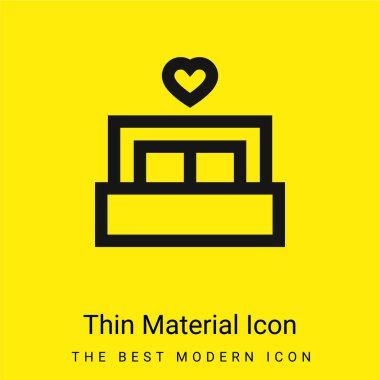 Yatak minimal parlak sarı madde simgesi