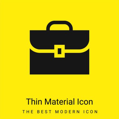 Evrak çantası en az parlak sarı madde simgesi