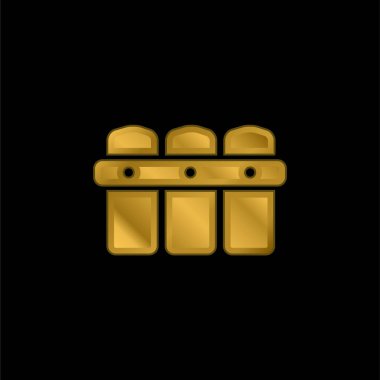 Kara Çit altın kaplama metalik simge veya logo vektörü