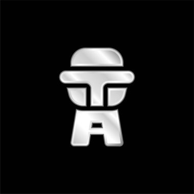 Bebek koltuğu gümüş kaplama metalik simge