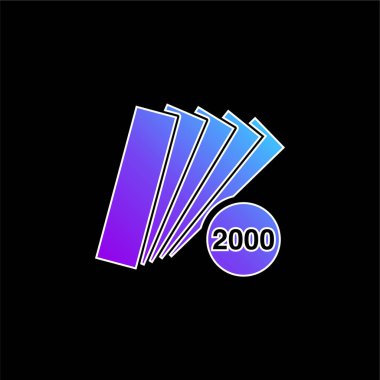 2000 Parça Mavi Gradyan vektör simgesi