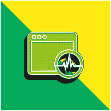 Activity Analysis In A Command Window Green and yellow modern 3d vector icon logo clipart